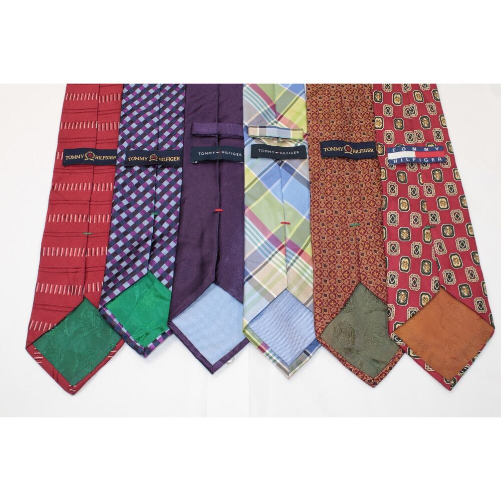 Tommy Hilfiger Necktie Men's Designer Stylish Lot of 6 Tie USA Business Office - Picture 2 of 4